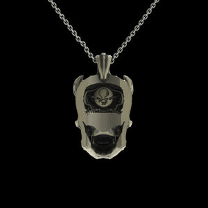 BronzeTechSkull.3 Pendant