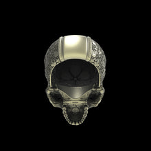 Load image into Gallery viewer, Bronze Japanese Garden Skull Ring