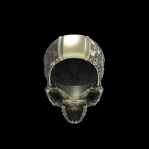 Bronze Japanese Garden Skull Ring