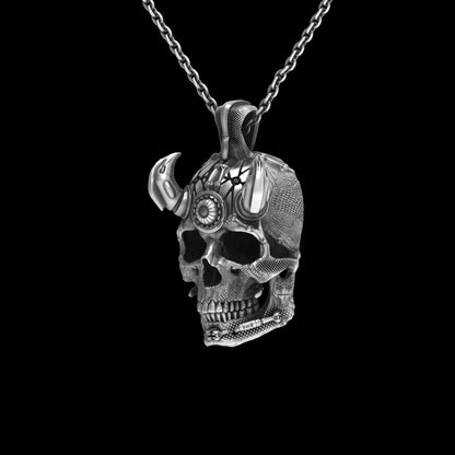 TechSkull.3 Sterling Pendant