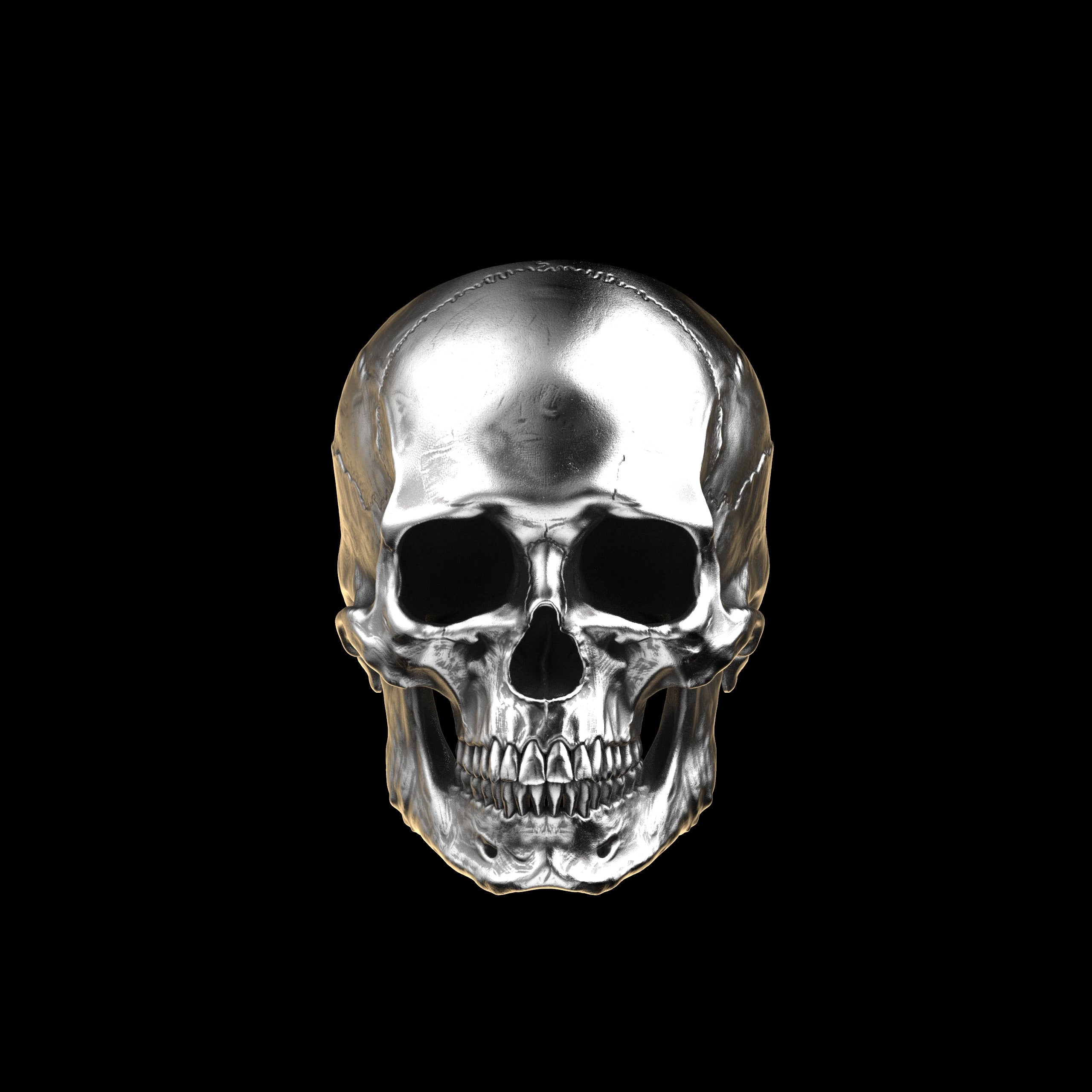 Anatomical Skull Ring Full Jaw SIA Sterling Geoff Thomas Designs