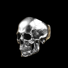 Load image into Gallery viewer, Anatomical Skull Ring Full Jaw (SIA) Sterling