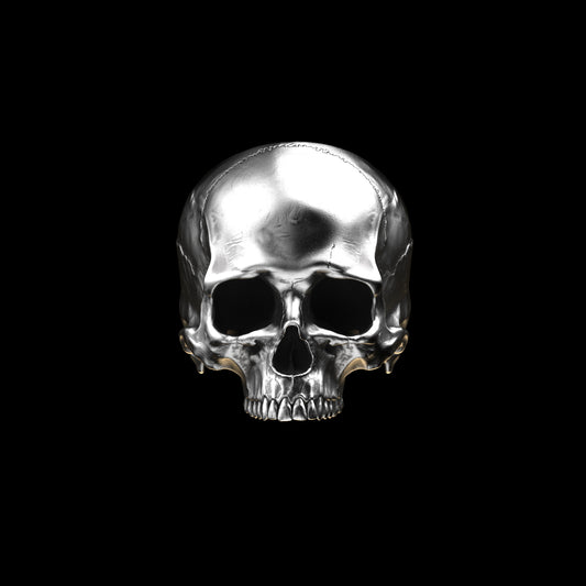 Anatomical Skull Ring Half Jaw (SIA) Sterling Silver