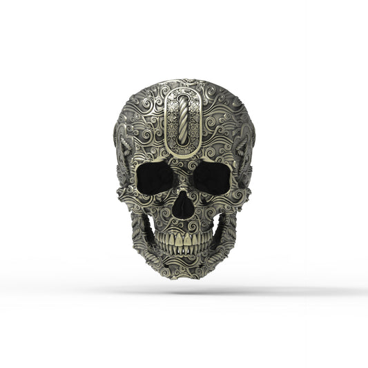 Brass Tied Wind Skull Ring