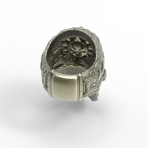 Bronze Tied Wind Skull Ring